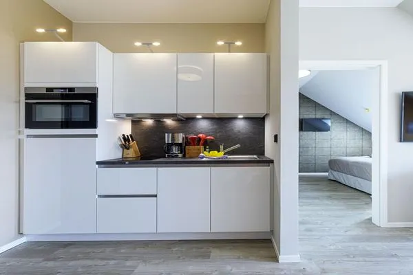 erienwohnung Dünenidylle Ostseebad Wustrow ZweiWasser Alte Seefahrtschule Küchenzeile  Dünenidylle