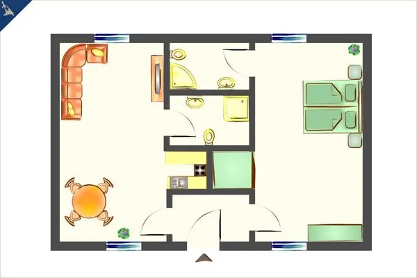 Ferienwohnung Zum Koi 1  Ferienwohnung  Koi I (EG)