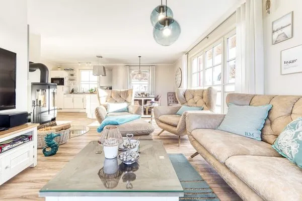 Wohnzimmer  Ferienhaus Haubenlerche 27