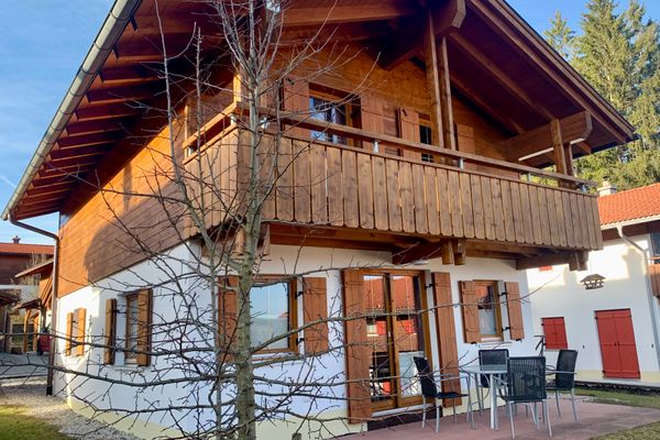 Feriendorf Via Claudia Ferienhaus Lechsee Ferienwohnungen in Lechbruck - Terrasse