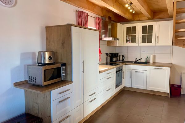 Feriendorf Via Claudia Ferienhaus Lechsee Ferienwohnungen in Lechbruck - Küche / Küchenzeile