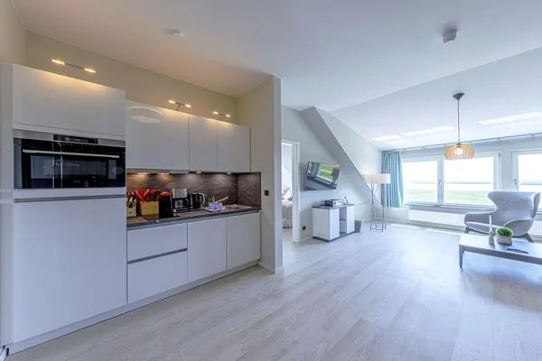 Ferienwohnung Seebadperle Ostseebad Wustrow ZweiWasser Alte Seefahrtschule Küche  Seebadperle