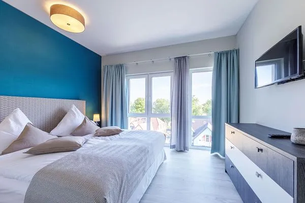 Ferienwohnung Rundblick Ostseebad Wustrow ZweiWasser Alte Seefahrtschule Schlafzimmer  Rundblick