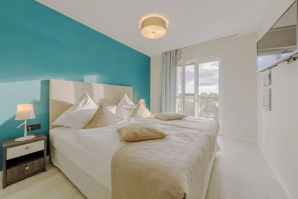 Ferienwohnung Sommerperle Ostseebad Wustrow ZweiWasser Alte Seefahrtschule Schlafzimmer  Sommerperle