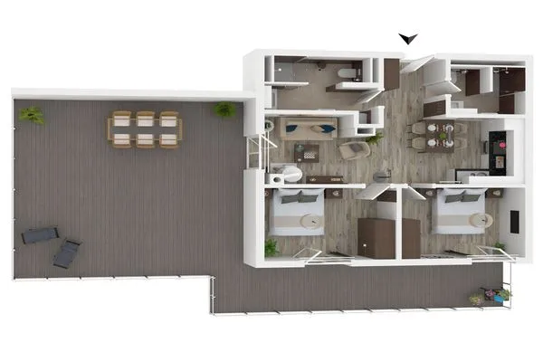 Ferienwohnung Sommerperle Ostseebad Wustrow ZweiWasser Alte Seefahrtschule Grundriss  Sommertraum