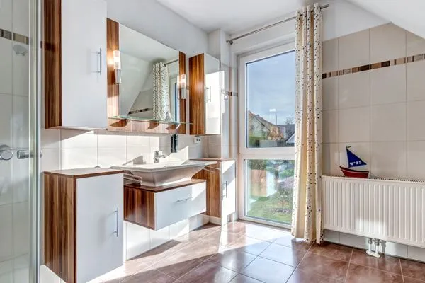 Badezimmer  Haus zum Achterwasser, Whg. 2