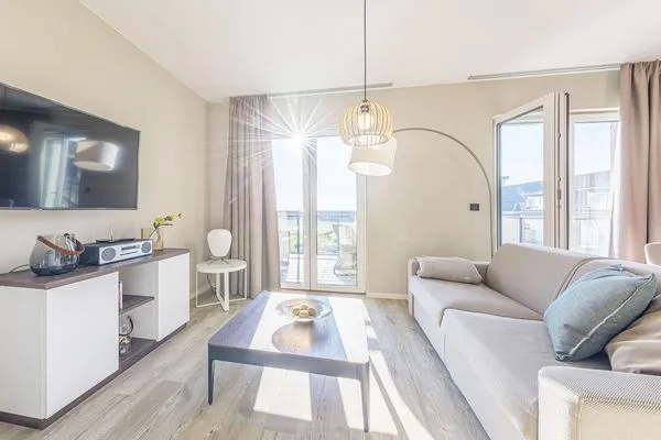 Ferienwohnung Sommerblume Ostseebad Wustrow ZweiWasser Alte Seefahrtschule Gemütlicher Wohnbereich  Sommerblume