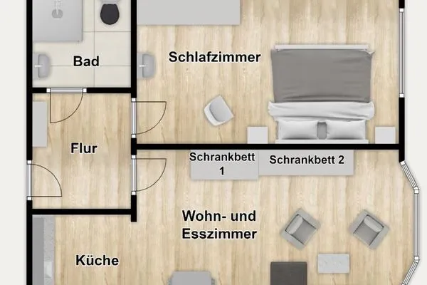 Grundriss Haus Südwind Ferienwohnung 18