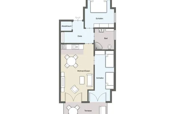 Grundriss Haus Ebbe und Flut Ferienwohnung Leegwater