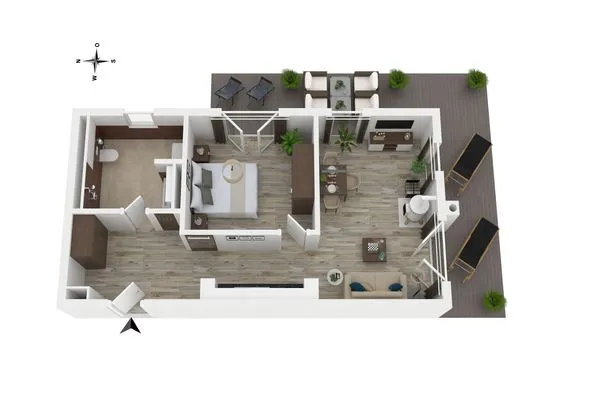 Ferienwohnung Großer Strandkorb Ostseebad Wustrow ZweiWasser Alte Seefahrtschule Grundriss  Großer Strandkorb