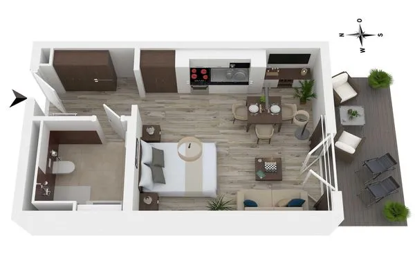 Ferienwohnung Kleiner Strandkorb Ostseebad Wustrow ZweiWasser Alte Seefahrtschule Grundriss  Kleiner Strandkorb