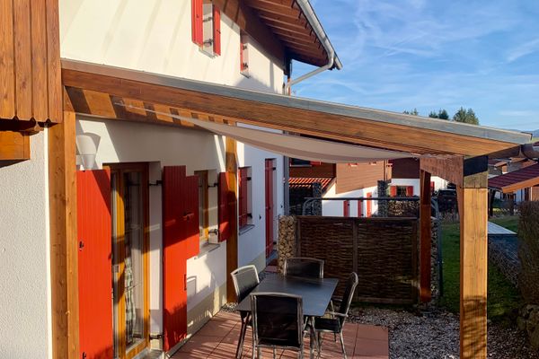 Feriendorf Via Claudia Ferienhaus Martin Ferienwohnungen in Lechbruck - Terrasse