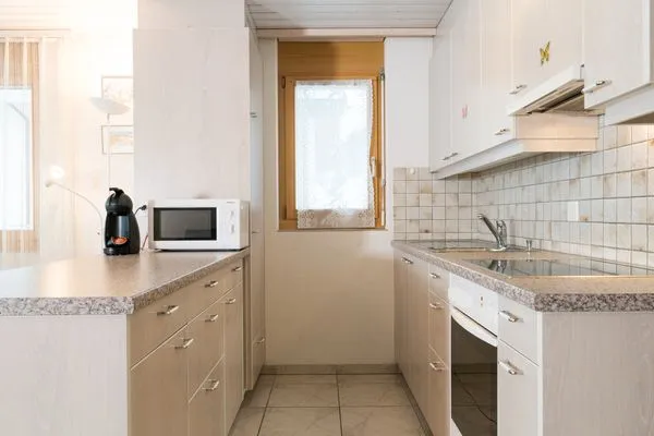 Kitchen with microwave  Apartment Grossgaden