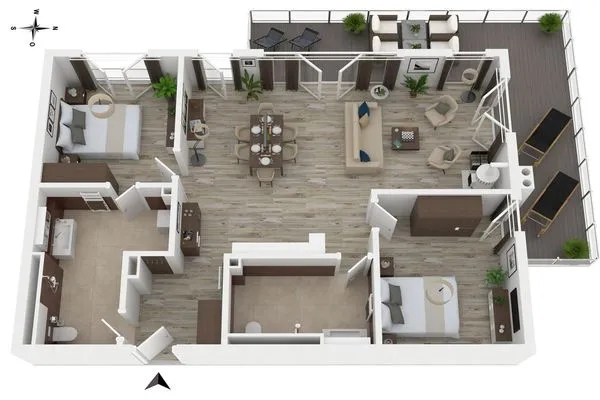 Ferienwohnung Strandliebe Ostseebad Wustrow ZweiWasser Alte Seefahrtschule Grundriss  Strandliebe