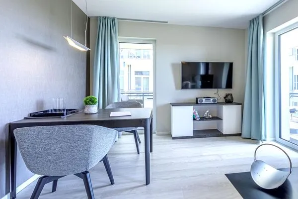 Ferienwohnung Große Strandmuschel Ostseebad Wustrow ZweiWasser Alte Seefahrtschule Wohnbereich  Große Strandmuschel