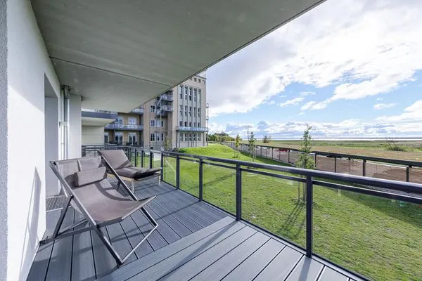 Ferienwohnung Strandnixe Ostseebad Wustrow ZweiWasser Alte Seefahrtschule Balkon für Sonnenstunden  Strandnixe