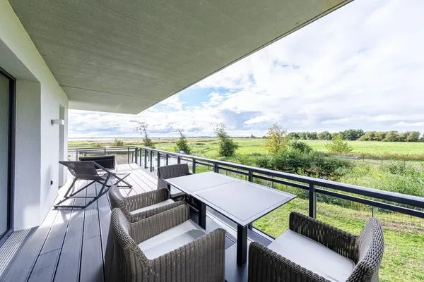 Ferienwohnung Strandnixe Ostseebad Wustrow ZweiWasser Alte Seefahrtschule Balkon zum Sonnenbaden  Strandnixe