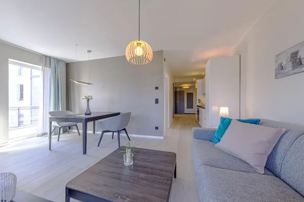 Ferienwohnung Große Strandperle Ostseebad Wustrow ZweiWasser Alte Seefahrtschule Gemütlicher Wohnbereich  Große Strandperle