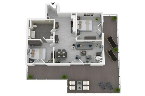 Ferienwohnung Strandlounge Ostseebad Wustrow ZweiWasser Alte Seefahrtschule Grundriss  Strandlounge