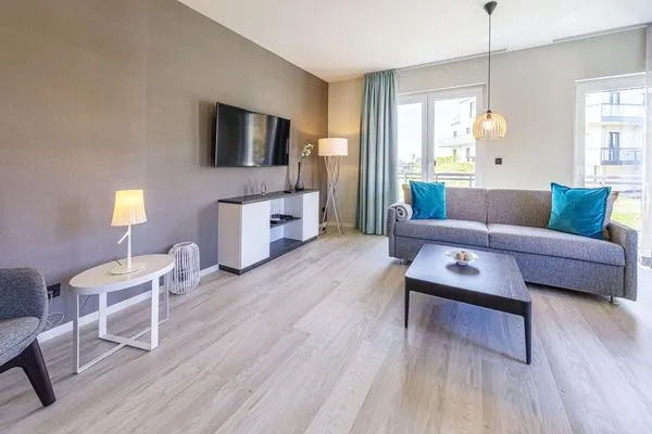 Ferienwohnung Meersinn Ostseebad Wustrow ZweiWasser Alte Seefahrtschule Wohnzimmer  Meersinn