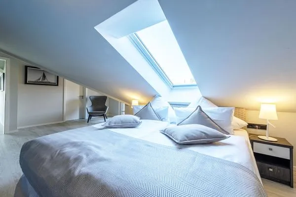 Ferienwohnung Meerblick Ostseebad Wustrow ZweiWasser Alte Seefahrtschule Schlafzimmer  Meerblick