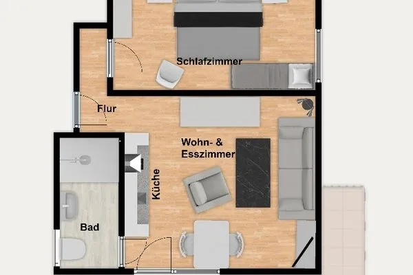 Grundriss Haus Delphin Ferienwohnung 1