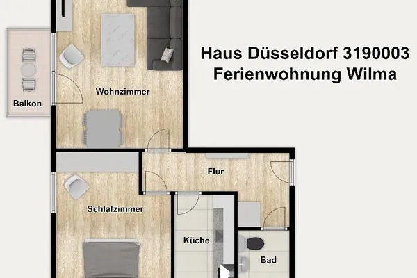 Grundriss Haus Düsseldorf Ferienwohnung Wilma