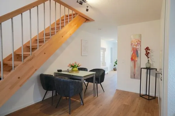 Wohnzimmer  Ferienwohnung 'An der Schlei' für bis zu drei Personen mit Blick auf den Schleswiger Dom