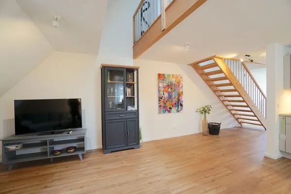 Wohnzimmer  Lichtdurchflutete Ferienwohnung 'Dom-Blick' mit Blick auf den Schleswiger Dom