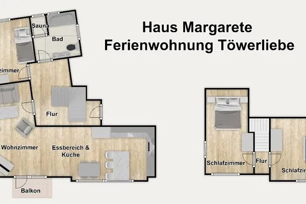 Grundriss Haus Margarete Ferienwohnung Töwerliebe