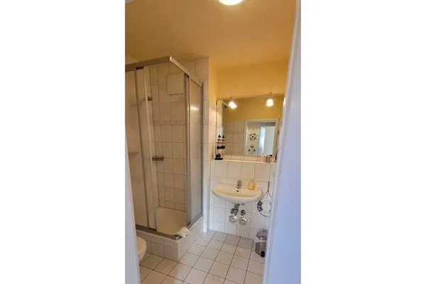 Badezimmer mit Dusche Residenz am Strand Wohnung 2-39
