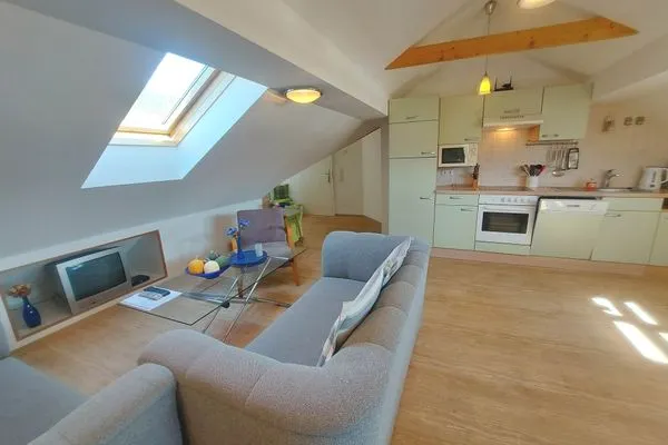 Wohnzimmer  Apartment Gentiaan - Alter Kindergarten