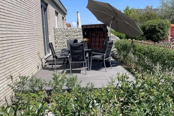 Terrasse Haus am Westkaap Ferienwohnung 2