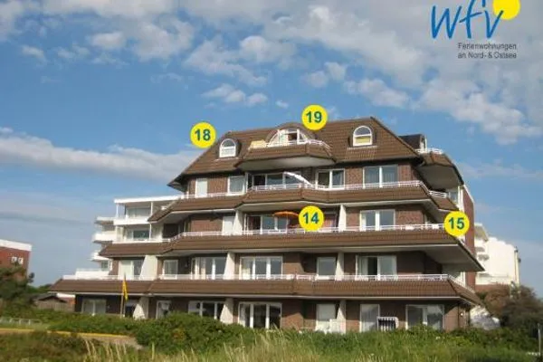 Hauptansicht Haus Strandblick Ferienwohnung 15