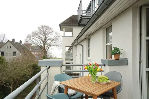 Balkon  Helle und moderne Ferienwohnung 'Südstrand Apartment' mit Balkon, direkt an der Ostsee
