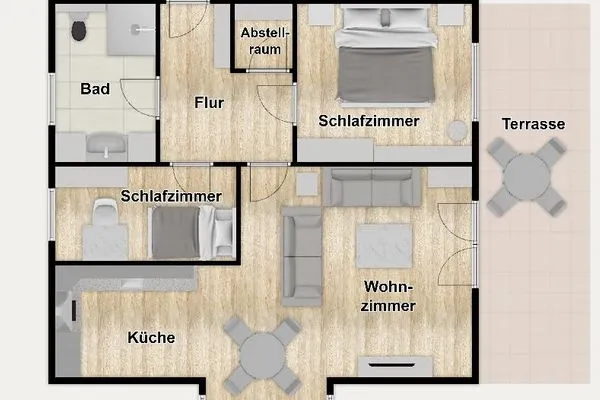 Grundriss Juist Zauber - Haus 2 Ferienwohnung Helmers