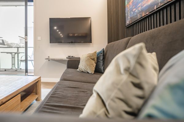 Beach House Strandblick Niendorf - Wohnzimmer