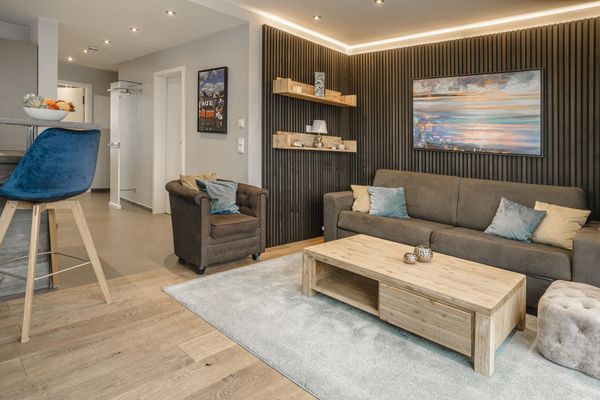 Beach House Penthousewohnung Düne Niendorf - Wohnzimmer