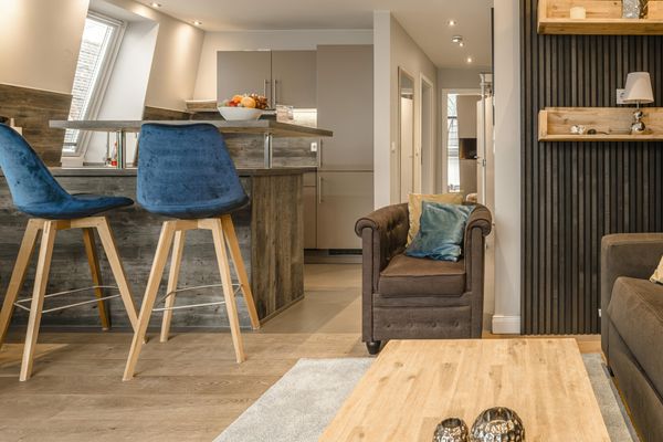 Beach House Penthousewohnung Düne Niendorf - Wohnzimmer