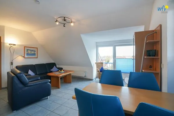 Wohnzimmer Traumschiff Borkum Ferienwohnung Oberdeck