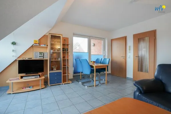 Wohnzimmer Traumschiff Borkum Ferienwohnung Oberdeck