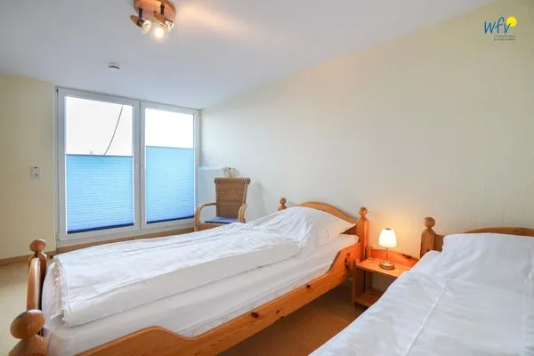 Schlafzimmer Traumschiff Borkum Ferienwohnung Oberdeck