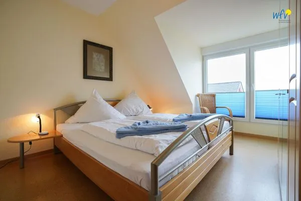 Schlafzimmer Traumschiff Borkum Ferienwohnung Oberdeck