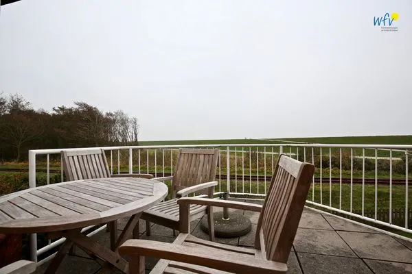 Terrasse Haus Lagune am Wattenmeer Ferienwohnung 1