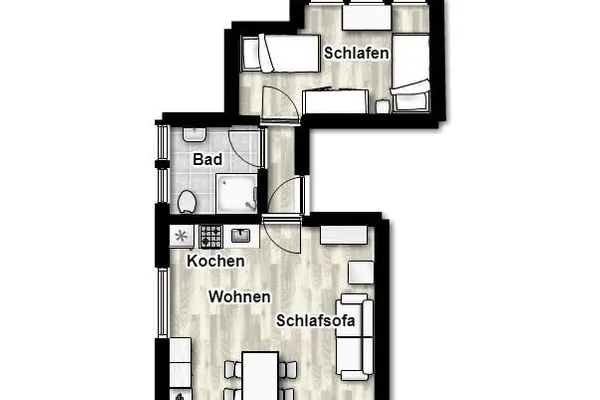 Grundriss Haus am Ginsterpad Ferienwohnung Heckenrose