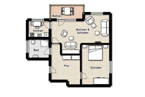 Grundriss Luv und Lee Ferienwohnung Westerhever