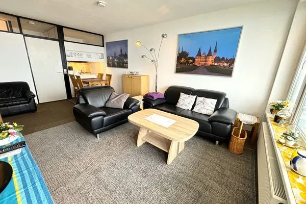 Wohnzimmer Panoramic Toller Seeblick über die Lübecker Bucht