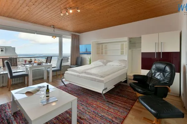 Wohnzimmer Haus Poseidon Ferienwohnung Nordseeblick