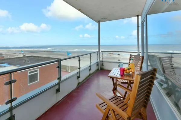 Balkon Haus Poseidon Ferienwohnung Nordseeblick