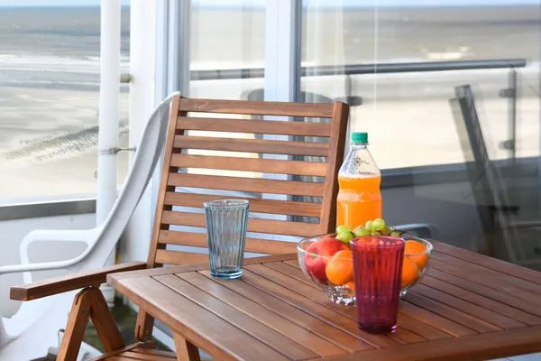 Balkon Haus Poseidon Ferienwohnung Nordseeblick